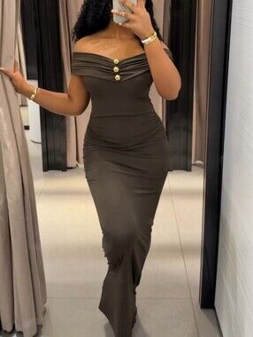 Zara limited edition draped maxi dress size S